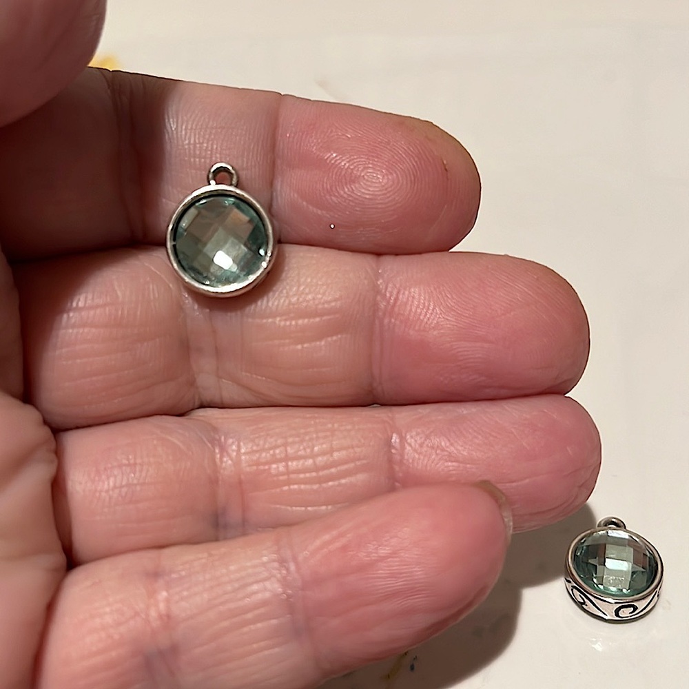 Light Blue Faceted Stone Earring Drops